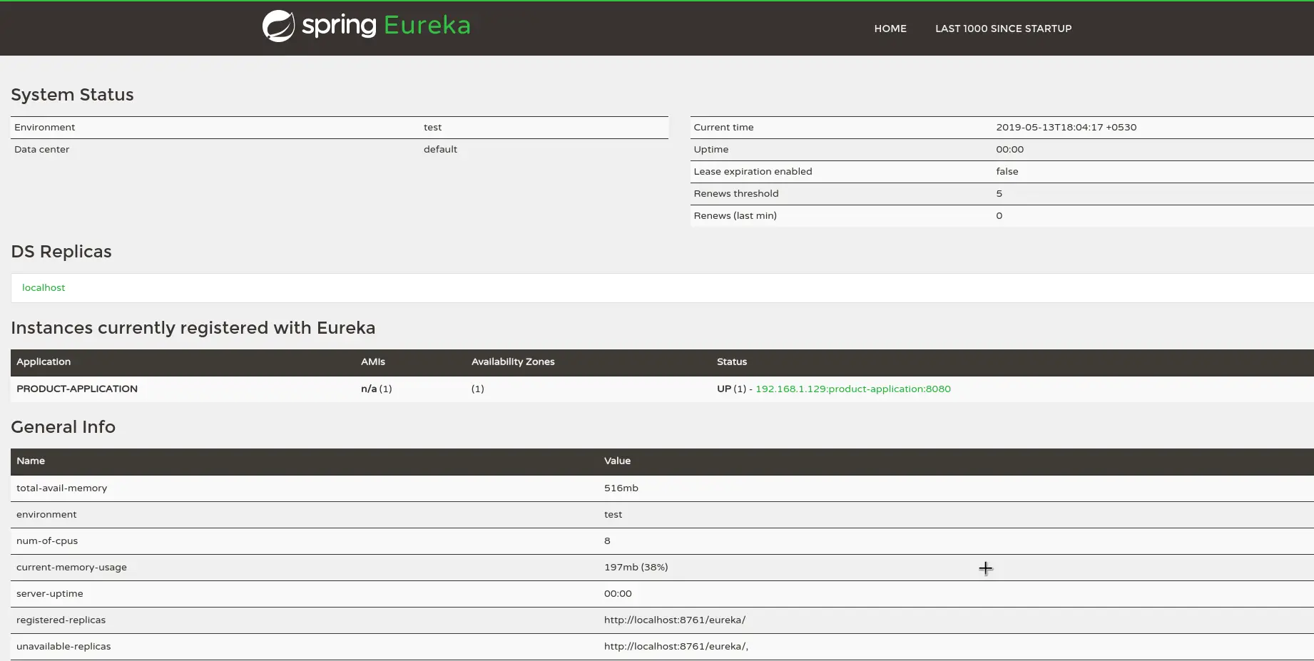 spring cloud eureka service registry