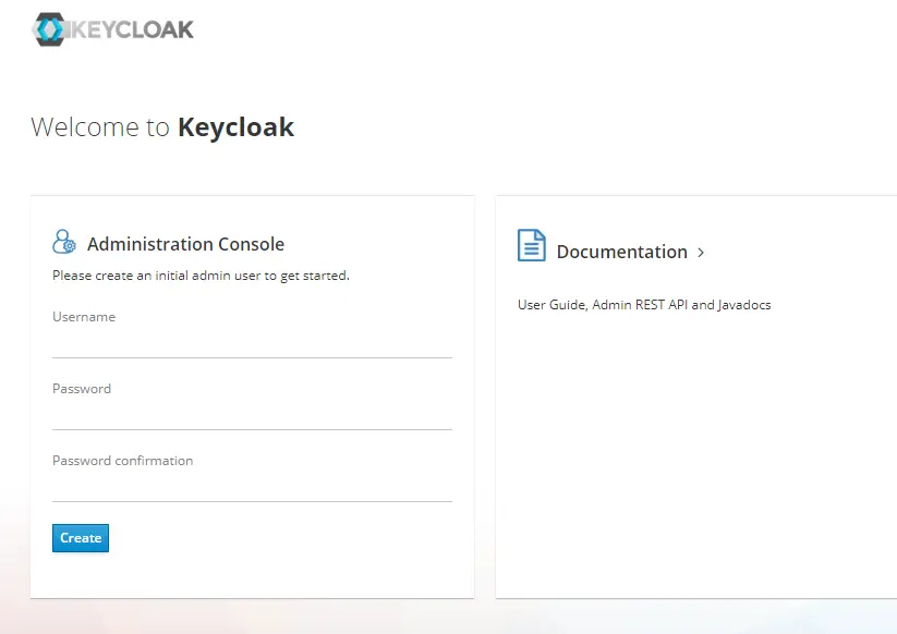 keycloak admin user setup