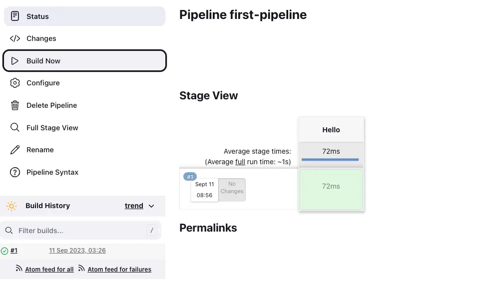 pipeline status
